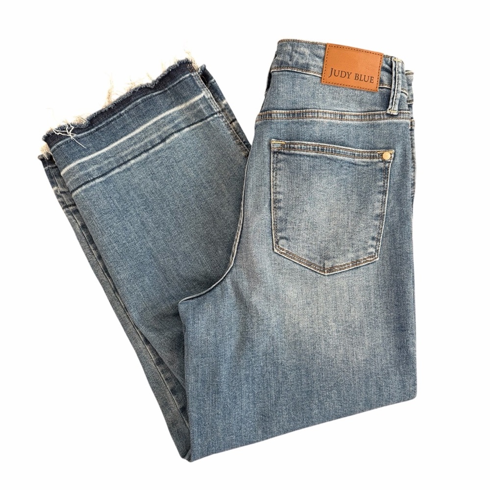 Judy Blue High Waisted Released Hem Jeans EUC - Picture 2 of 10